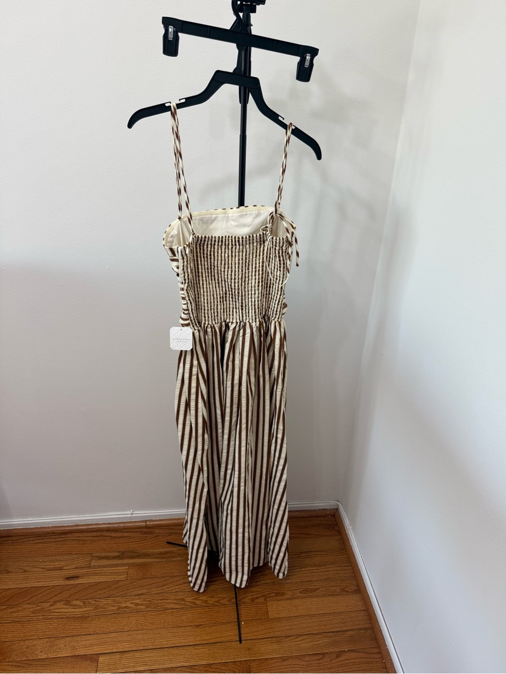 Altar'd State Brown and Cream Stripe Maxi Dress - Picture 4 of 5
